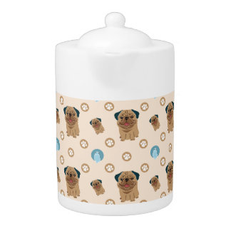 dog paw pattern teapot