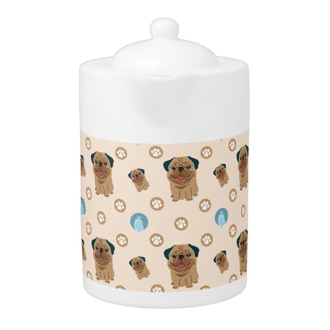 dog paw pattern teapot (Front)