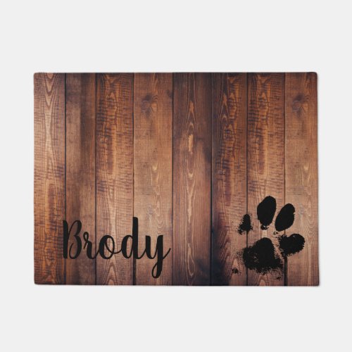 Dog Paw Personalized Floor Mat