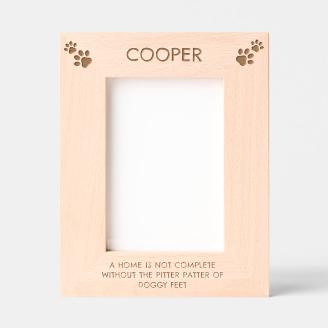  Dog Paw Pet Owner New Puppy Home keepsake Engraved Frames (Front)