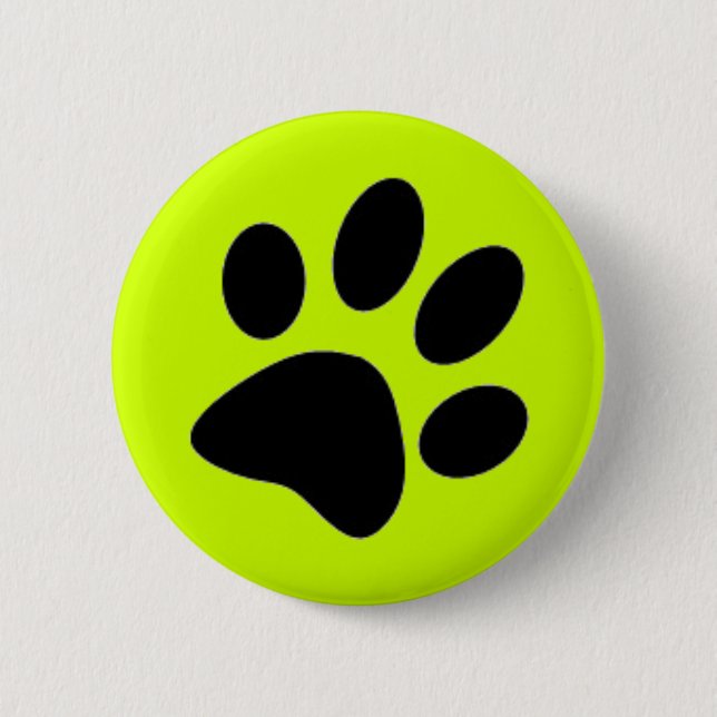 dog paw pinback button (Front)