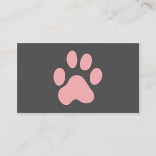 Dog Paw (pink) Business Card