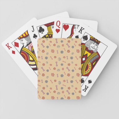 dog paw poker cards