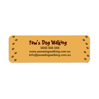 Dog Paw Print Address Label