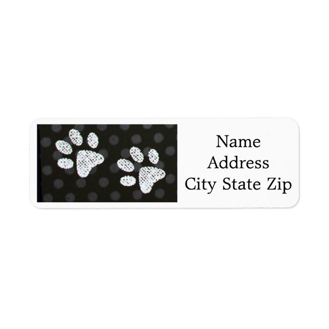***DOG PAW PRINT*** ADDRESS LABEL (Front)