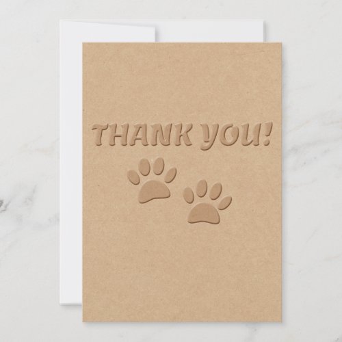 Dog Paw Print And Text  Invitation