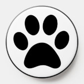 Dog Paw Print Animal Black and White PopSocket | Zazzle