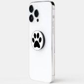 Dog Paw Print Animal Black and White PopSocket | Zazzle