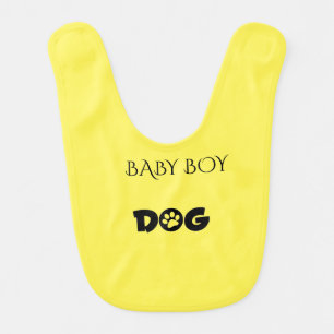 DOG/PAW PRINT BABY BOY BIB! BIB