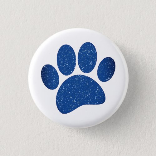 Dog Paw Print Cartoon Old Paper Print Button