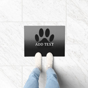 Dog Paw Print Custom Doormat