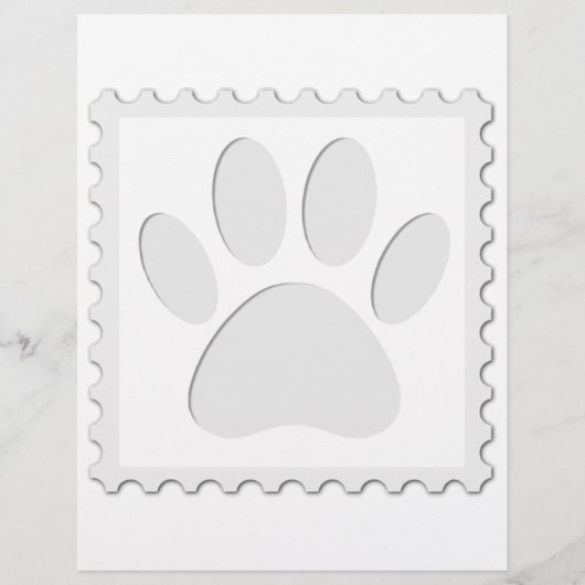Dog Paw Print Cut Out (Front)