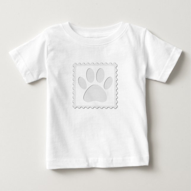 Dog Paw Print Cut Out Baby T-Shirt (Front)