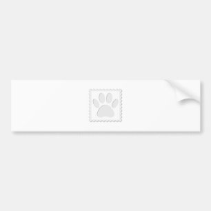 Dog Paw Print Cut Out Bumper Sticker