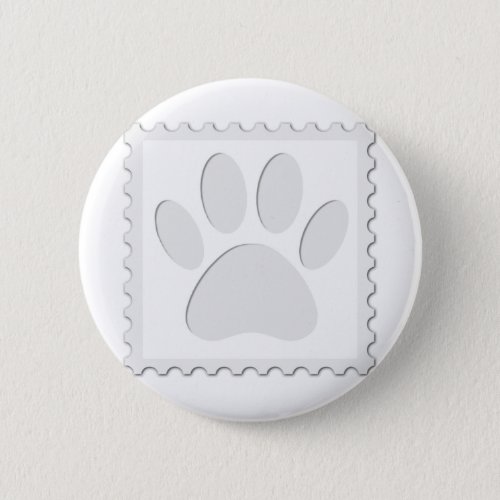 Dog Paw Print Cut Out Button