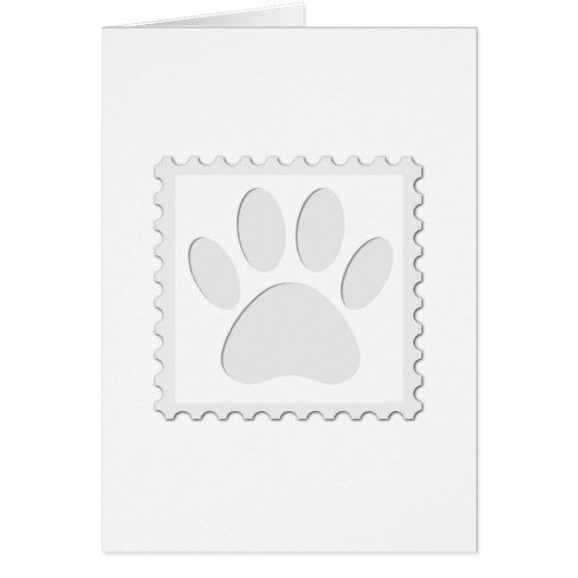 Dog Paw Print Cut Out Cards (Front)