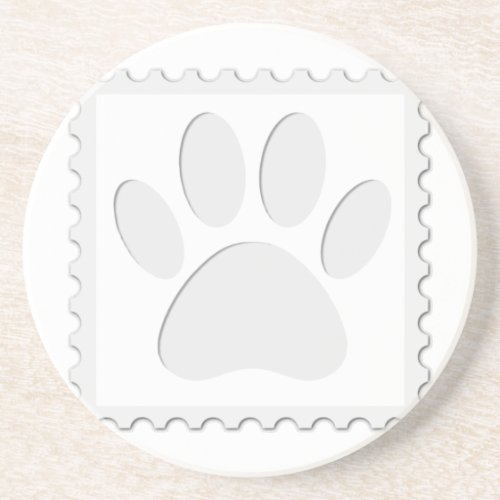 Dog Paw Print Cut Out Drink Coaster
