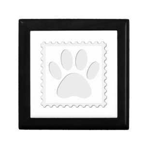 Dog Paw Print Cut Out Jewelry Box