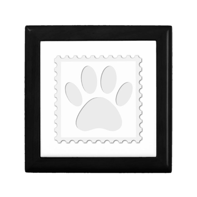 Dog Paw Print Cut Out Jewelry Box (Front)