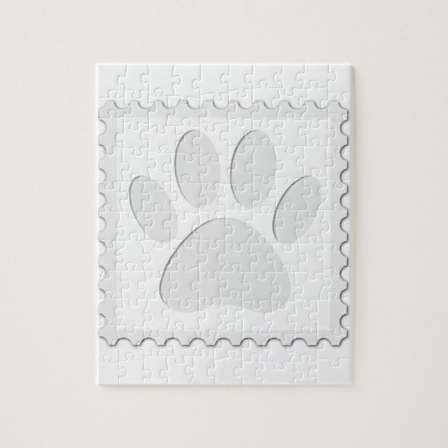 Dog Paw Print Cut Out Jigsaw Puzzle (Vertical)