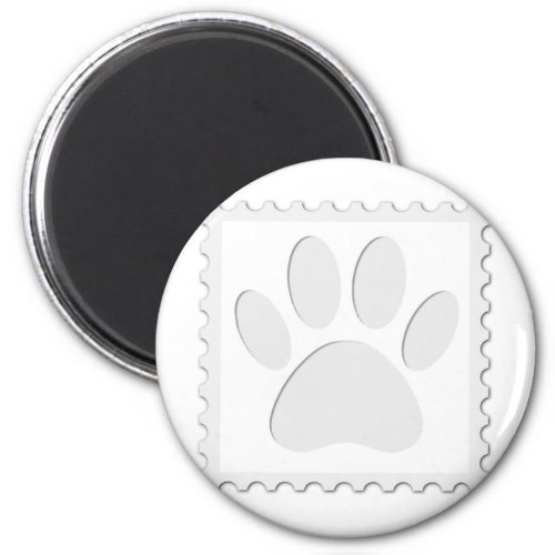 Dog Paw Print Cut Out Magnet