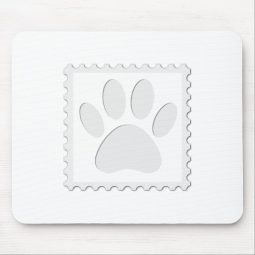 Dog Paw Print Cut Out Mouse Pad