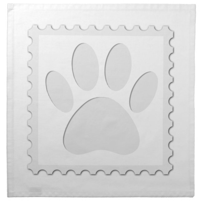 Dog Paw Print Cut Out Napkin (Front)