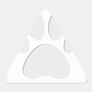 Dog Paw Print Cut Out Triangle Sticker