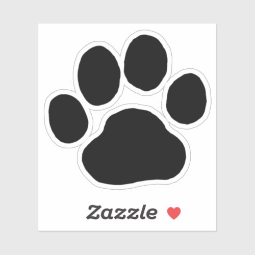 Dog Paw Print Cute Animal Track Vinyl Sticker