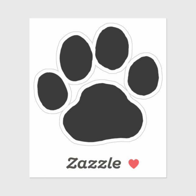 Dog Paw Print Cute Animal Track Vinyl Sticker (Sheet)