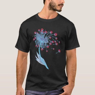 Dog Paw Print Dog Flower Dandelion Dog Lover For C T-Shirt