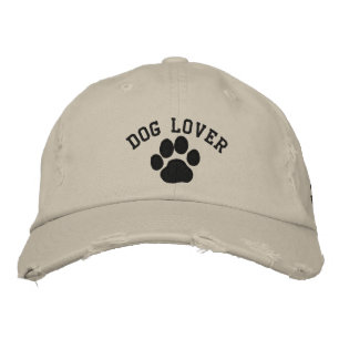 Dog Paw Print   Dog Lover Custom Text Embroidered Baseball Hat