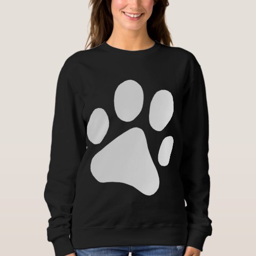 Dog Paw Print Dog Print Dog Themed Dog Owner Sweatshirt