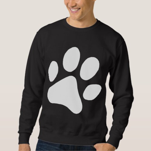 Dog Paw Print Dog Print Dog Themed Dog Owner Sweatshirt