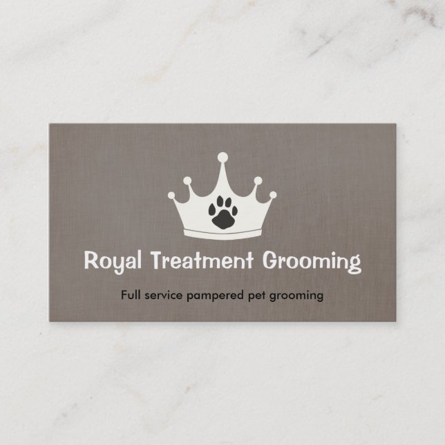 Dog Paw Print Dog Walker and Groomer Business Card (Front)