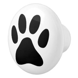 Dog paw print door and drawer pull knobs for pets