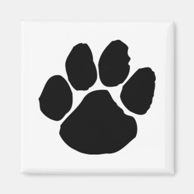Dog Paw Print Fridge Magnet (Front)