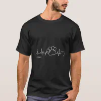 Ladies) Border Collie 2 Dog Heartbeat T-Shirt - Print Shirts