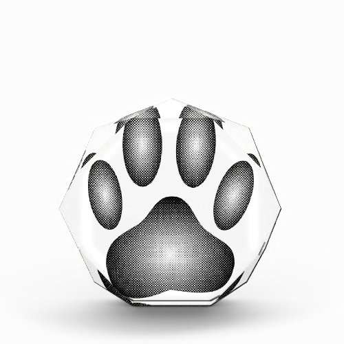 Dog Paw Print In Black and White Gradients Award