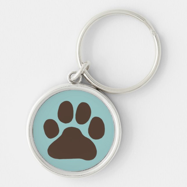 Dog Paw Print Keychain (Front)