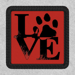 Dog Paw Print Love Patch