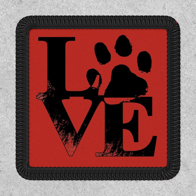 Dog Paw Print Love Patch (Front)