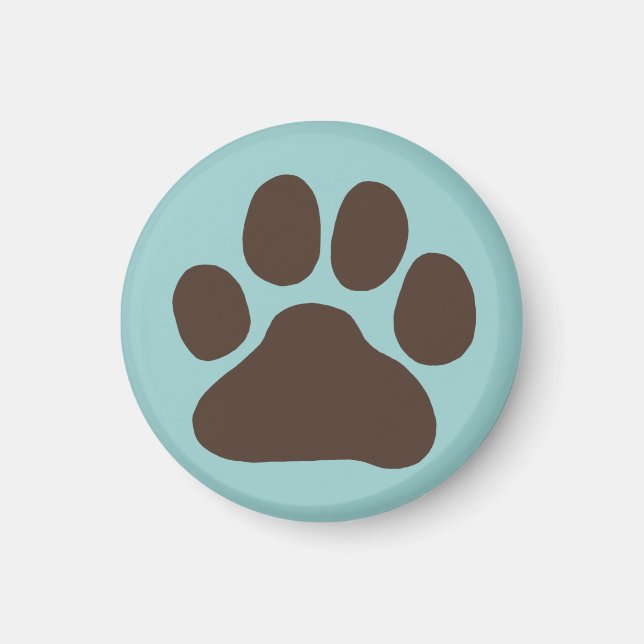 Dog Paw Print Magnet (Front)