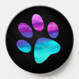 dog paw print on light blue Pet Lover  PopSocket