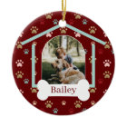 Dog Paw Print Pattern Custom Name Dog House Photo