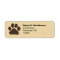 Dog Paw Print Pet Lover's Return Address Labels