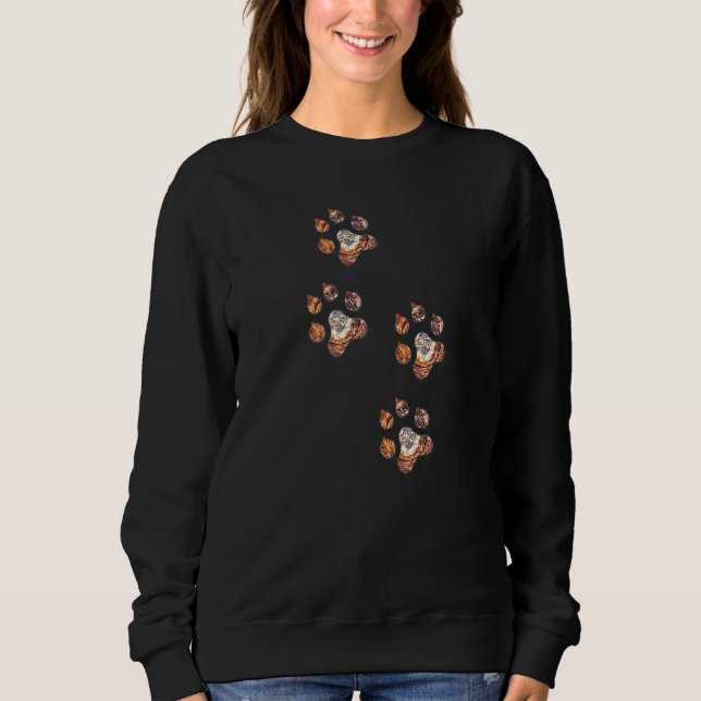Dog Paw Print Pet Puppy Animal Rescue Best Friend  Sweatshirt (Front)