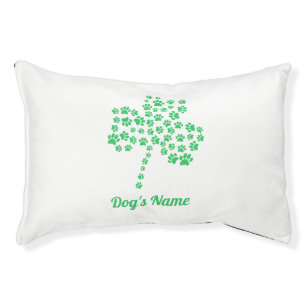 Dog Paw Print Shamrock  Pet Bed