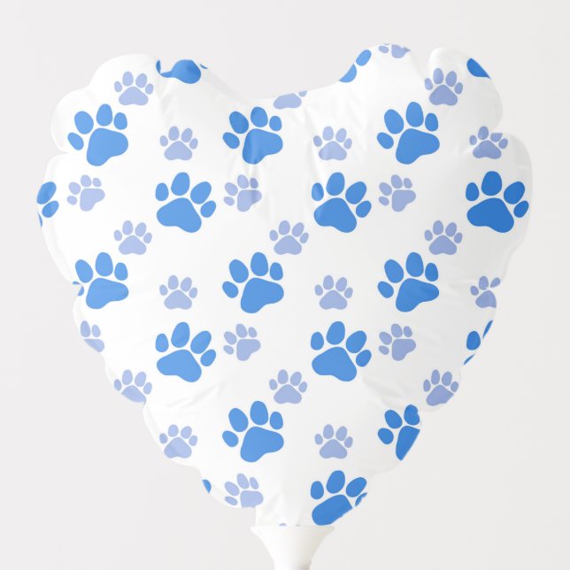 Dog Paw Print Simple Animal Lover Cute Puppies Balloon (Front)