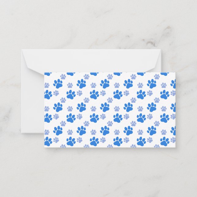 Dog Paw Print Simple Animal Lover Cute Puppies Note Card (Front)